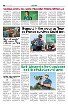 Bennett in the Green As Tour De France Survives Covid Test