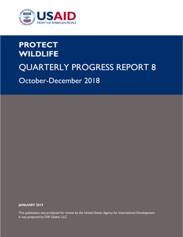 QUARTERLY PROGRESS REPORT 8 October-December 2018