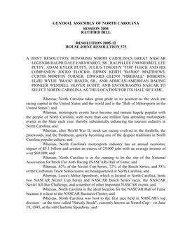 General Assembly of North Carolina Session 2005 Ratified Bill