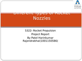 Different Types of Rocket Nozzles