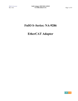 Fnio Ethernet Specification