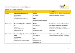 Liste Ambulante Pflegedienste Im Landkreis Göppingen