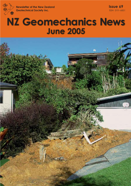 NZ Geomechanics News June 2005 NEW ZEALAND GEOMECHANICS NEWS