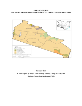 Kajiado County 2020 Short Rains Food and Nutrition Security Assessment Report