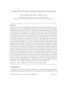 Tensor-Tensor Products with Invertible Linear Transforms