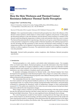 How the Skin Thickness and Thermal Contact Resistance Influence