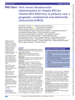 Oral Versus Intramuscular Administration of Vitamin B12 for Vitamin B12 Deficiency in Primary Care: a Pragmatic, Randomised, Non-­Inferiority Clinical Trial (OB12)