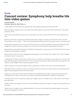 Concert Review: Symphony Help Breathe Life Into Video Games | Deseret News