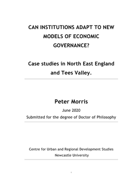 Case Studies in North East England and Tees Valley