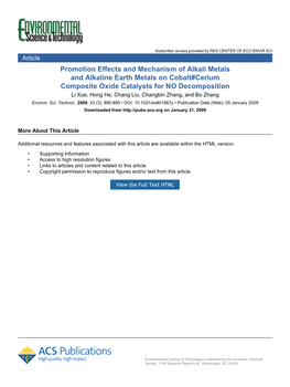 Promotion Effects and Mechanism of Alkali Metals and Alkaline Earth