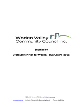 WVCC Submission Draft Woden Town Centre Master Plan