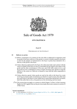 Sale of Goods Act 1979, Section 32