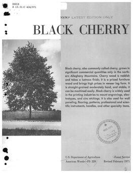 Black Cherry (Prunus Serotina Ehrh.)