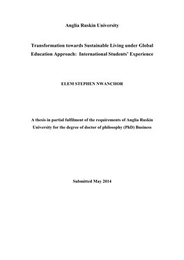 Transformation Towards Sustainable Living Under Global Education System More Than Those from Developed Countries