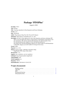Package 'Pinsplus'