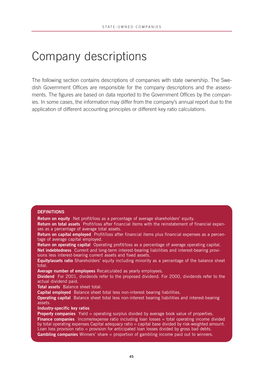 Company Descriptions