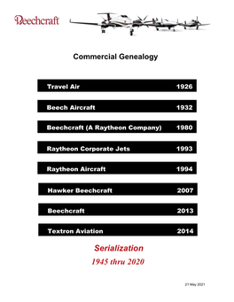 Serialization List Year Produced MODEL 18 D18S A-1 Thru A-37 1945 37