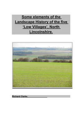 Some Elements of the Landscape History of the Five 'Low Villages'