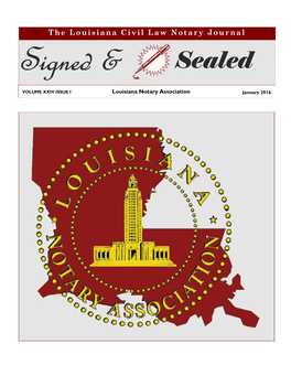 The Louisiana Civil Law Notary Journal Signed & Sealed