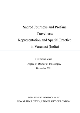 Representation and Spatial Practice in Varanasi (India)
