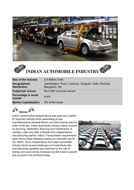 Indian Automobile Industry