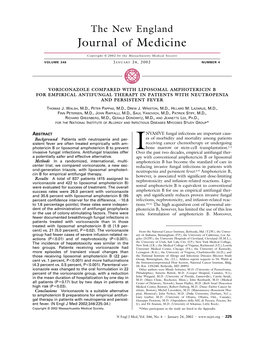 012402 Voriconazole Compared with Liposomal Amphotericin B