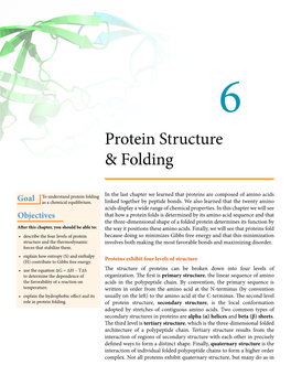 Protein Structure & Folding