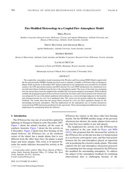 Fire-Modified Meteorology in a Coupled Fire–Atmosphere Model