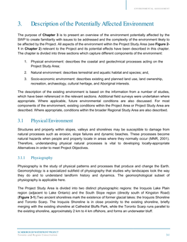 3. Description of the Potentially Affected Environment