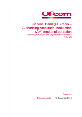 Citizens' Band (CB) Radio