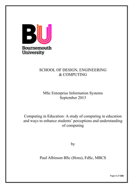 A Study of Computing in Education and Ways to Enhance Students’ Perceptions and Understanding of Computing
