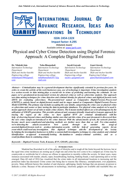 Physical and Cyber Crime Detection Using Digital Forensic Approach: a Complete Digital Forensic Tool