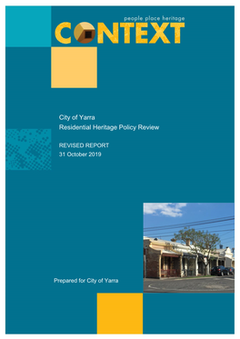 City of Yarra Residential Heritage Policy Review