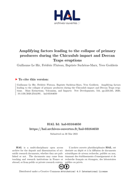 Amplifying Factors Leading to the Collapse of Primary Producers