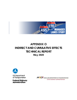 APPENDIX O INDIRECT and CUMULATIVE EFFECTS TECHNICAL REPORT May 2020 INDIRECT and CUMULATIVE EFFECTS TECHNICAL REPORT