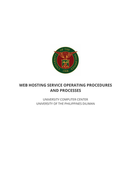 Web Hosting Service Operating Procedures and Processes