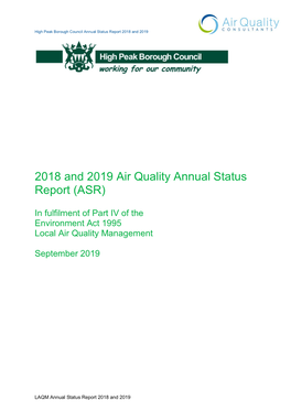 Executive Summary: Air Quality in Our Area Air Quality in High Peak