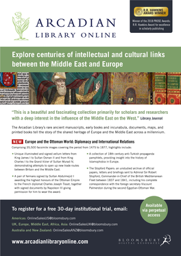 Explore Centuries of Intellectual and Cultural Links Between the Middle East and Europe