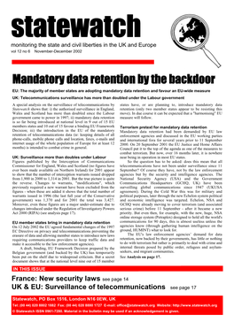 Mandatory Data Retention by the Backdoor