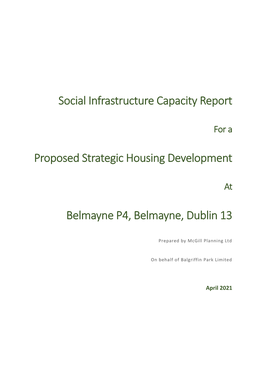 Social Infrastructure Capacity Report.Pdf