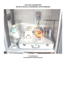 2011 Toxics Sampling Results for Benzene, Acetaldehyde, and Fromaldehyde