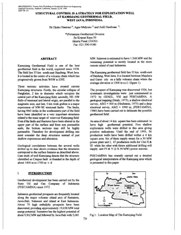 Structural Control Is a Strategy for Exploitationwell at Kamojang Geothermal Field, West Java, Indonesia