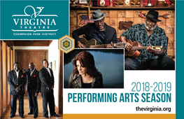 2018-2019 Performing Arts Season Thevirginia.Org Subscribe and Save Best Seats