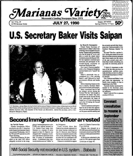 U.S. Secretary Baker Visits Saipan