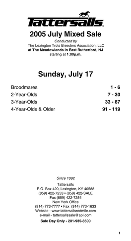 2005 TATTERSALLS JULY MIXED DIVIDERS.Pmd