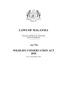 Laws of Malaysia