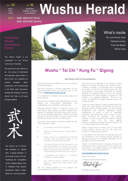 Wushu * Tai Chi * Kung Fu * Qigong and Education About Wushu, in All Its Forms