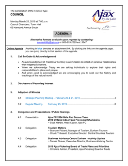 Council Agenda