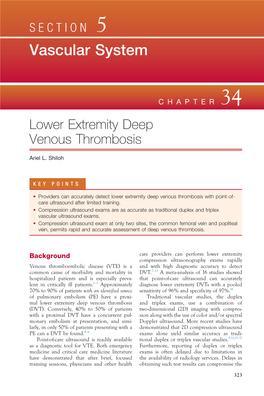 Lower Extremity Deep Venous Thrombosis