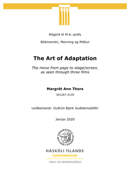 The Art of Adaptation